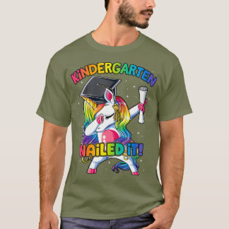 Dabbing Kindergarten Unicorn Graduation Class T Shirt