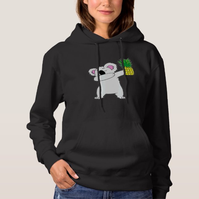 Dabbing Koala Bear Pineapple Aloha Beach Hawaiian T Shirt (Framsida)