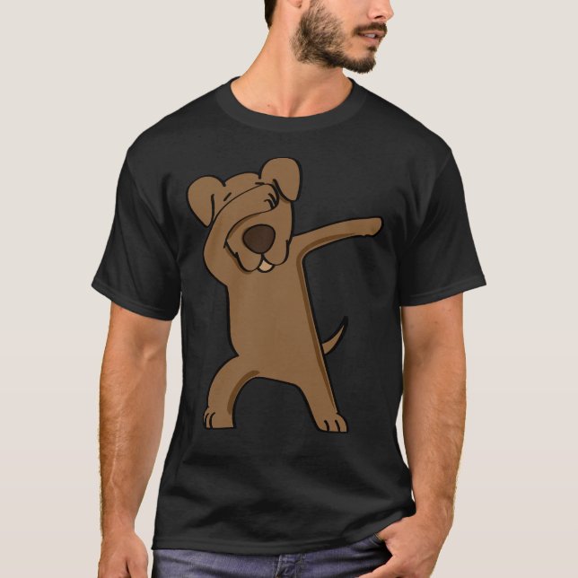 Dabbing Labrador Labrador Retriever Dab Gul lab T Shirt (Framsida)
