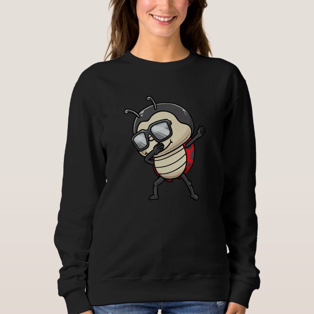 Dabbing Ladybug With Sunglasses Insectologist Lady T Shirt (Framsida)