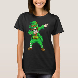 Dabbing Leprechaun Ansikte Mask St patrick's day B T Shirt