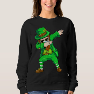 Dabbing Leprechaun Ansikte Mask St patrick's day B T Shirt