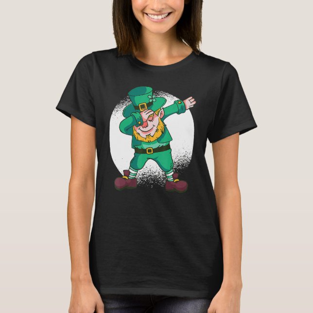 Dabbing Leprechaun Funny Dancing Leprechaun St Pat T Shirt (Framsida)