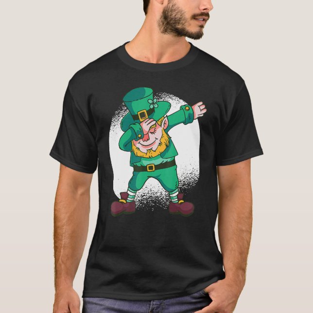 Dabbing Leprechaun Funny Dancing Leprechaun St Pat T Shirt (Framsida)