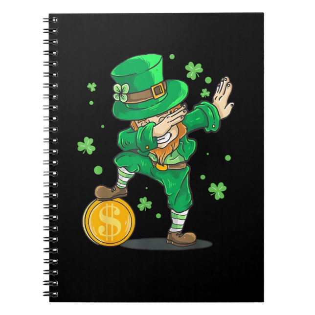 Dabbing Leprechaun Funny St patricks day T-Shirt Anteckningsbok (Framsidan)