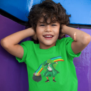 Dabbing Leprechaun Rainbow Pot of Guld T Shirt
