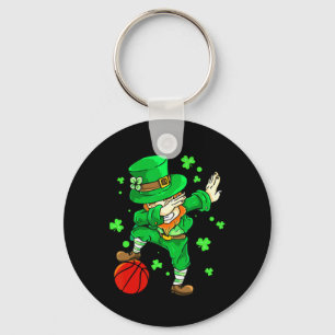 Dabbing Leprechaun St patricks day Boys Manar Bask Nyckelring
