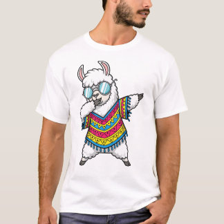 Dabbing Llama Funny Cute Dab Dance T Shirt