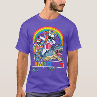 Dabbing Mamacorn Unicorn Mom Dinosaur Rainbow Moth T Shirt