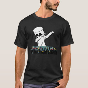 Dabbing Marshmallow Dancing DJ Vaporwave Disco Mus T Shirt