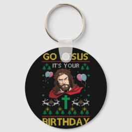 Dabbing med Träd renare Snö Go Jesus Nyckelring