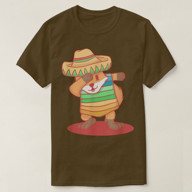 Dabbing Meican Fo Cinco De Mayo T Shirt (Design framsida)