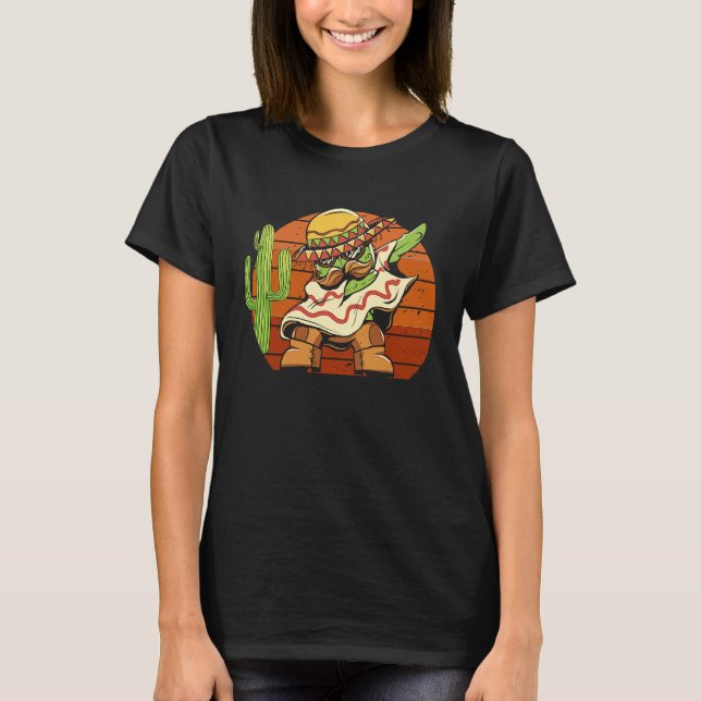 Dabbing Mexican Fiesta Cinco de Mayo Festival Cele T Shirt (Framsida)