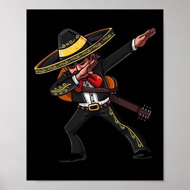 Dabbing Mexican Mariachi Cinco De Mayo Costume Tee Poster (Framsidan)