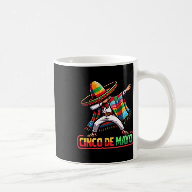 Dabbing Mexican Poncho Cinco De Mayo Fiesta 1 Kaffemugg (Höger)