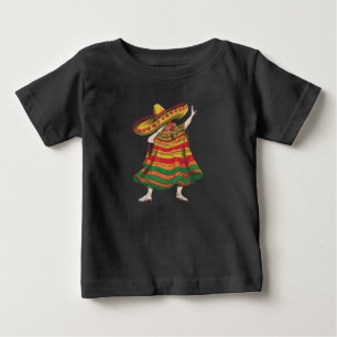 Dabbing Mexican Poncho Cinco De Mayo Fiesta Party T Shirt