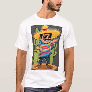 Dabbing Mexican Poncho Cinco de Mayo Manar Sombrer T Shirt