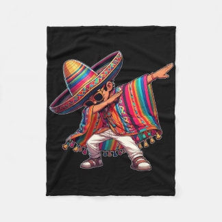 Dabbing Mexican Poncho Cinco De Mayo Men Sombrero  Fleecefilt