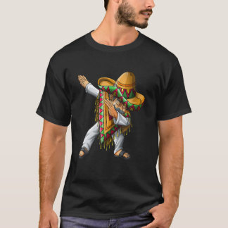 Dabbing Mexican Poncho Sombrero Dab Cinco De Mayo T Shirt