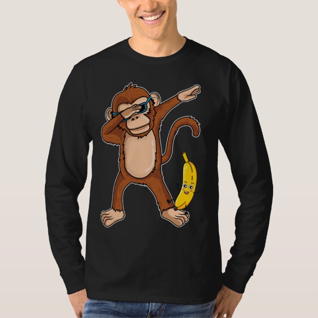 Dabbing Monkey  Dab Dance Monkey T Shirt (Framsida)