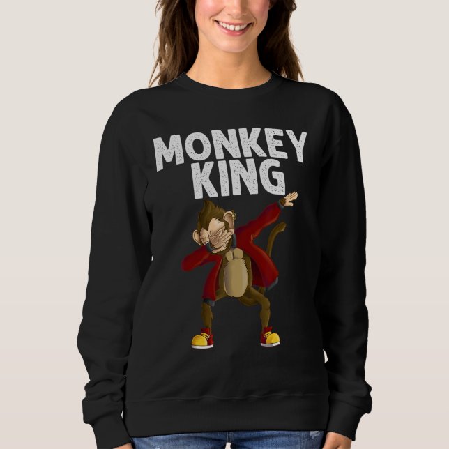Dabbing Monkey För manar Grandpa Pappa Monkey T Shirt (Framsida)