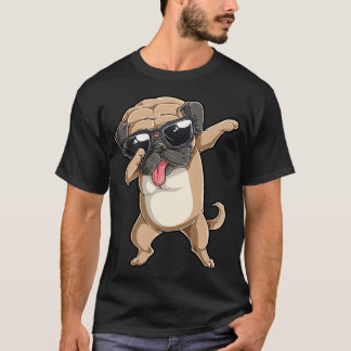 Dabbing Mops T Pojkar Flickor Dab Dans Hund Valp Ä Shirt