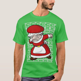 Dabbing Mrs Claus Ugly jul Sweater T Shirt
