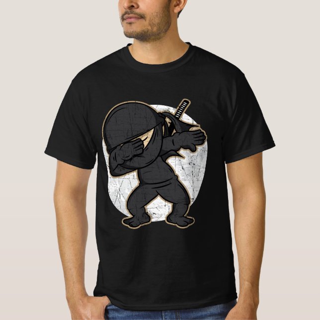 Dabbing Ninja - Martial Arts Ninja Warrior T Shirt (Framsida)