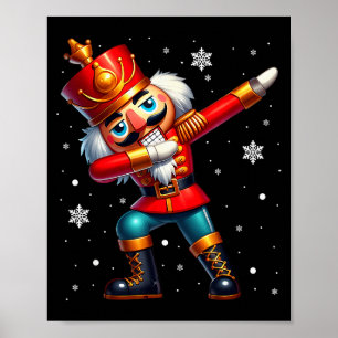 Dabbing Nötknäppare Jul Kostym Matchande Familj Poster