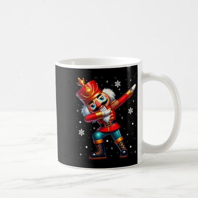 Dabbing Nutcracker Christmas Costume Matching Fami Kaffemugg (Höger)