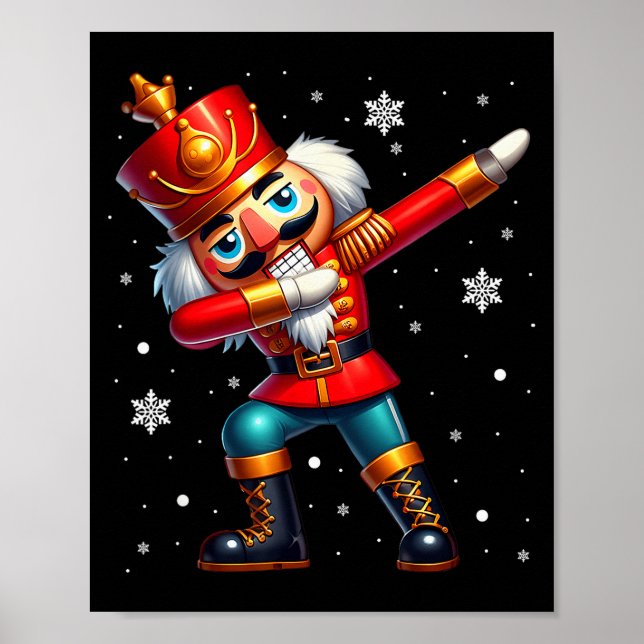 Dabbing Nutcracker Christmas Costume Matching Fami Poster (Framsidan)