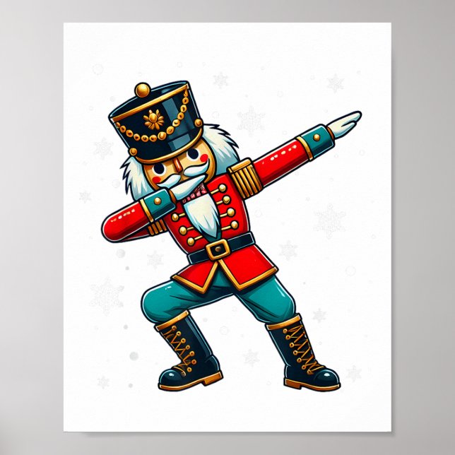 Dabbing Nutcracker Christmas Costume Matching Fami Poster (Framsidan)