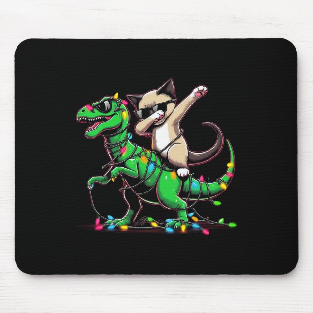 Dabbing Oriental Shorthair on Julafton Ljus Dinosa Musmatta (Framsidan)