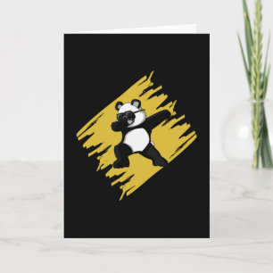 Dabbing Panda Bear Cute Animal Funny Kärlek Gift Kort