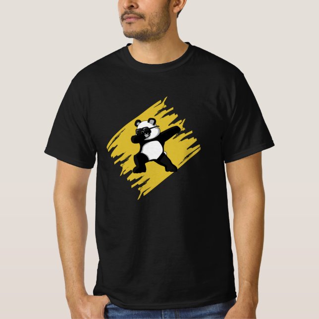 Dabbing Panda Bear Cute Animal Funny Kärlek Gift T Shirt (Framsida)
