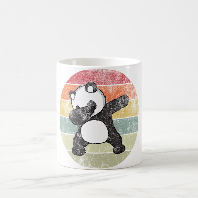 Dabbing Panda, Funny Panda Dab Dance Kaffemugg (Center)