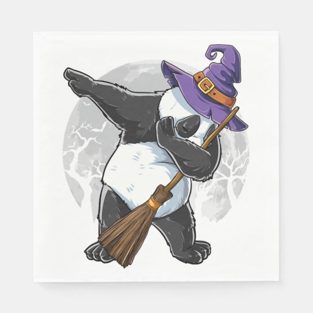 Dabbing Panda Halloween Shirts, Halloween 2021 Pappersservett (Framsidan)