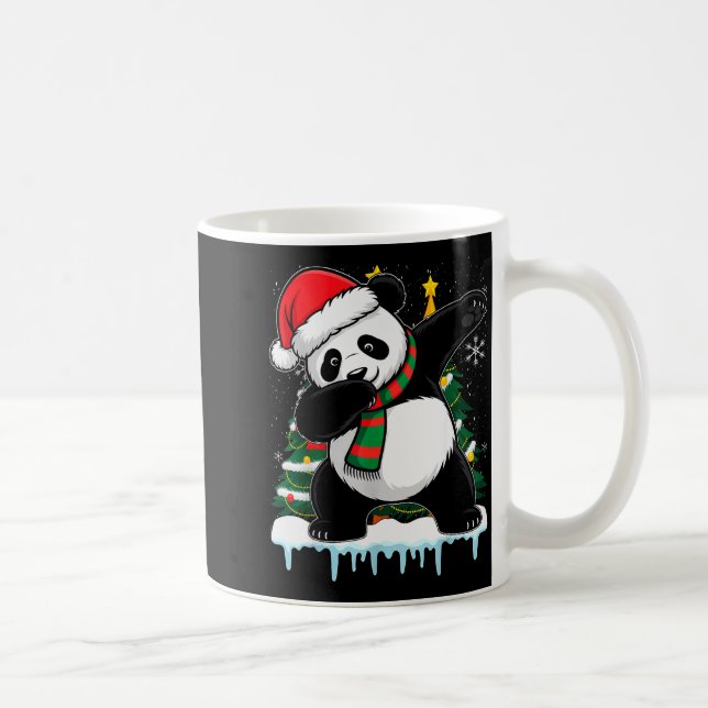 Dabbing Panda Santa Christmas Kids Boys Men Xmas B Kaffemugg (Höger)