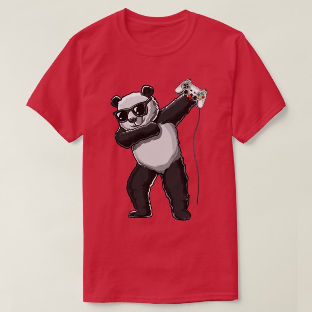 Dabbing Panda-spelare, roligt spel för spel i älsk T Shirt (Design framsida)