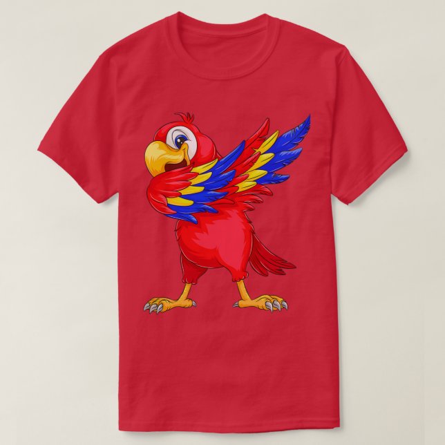 Dabbing Parrot Art Funny Talking Macaw Dance G T Shirt (Design framsida)