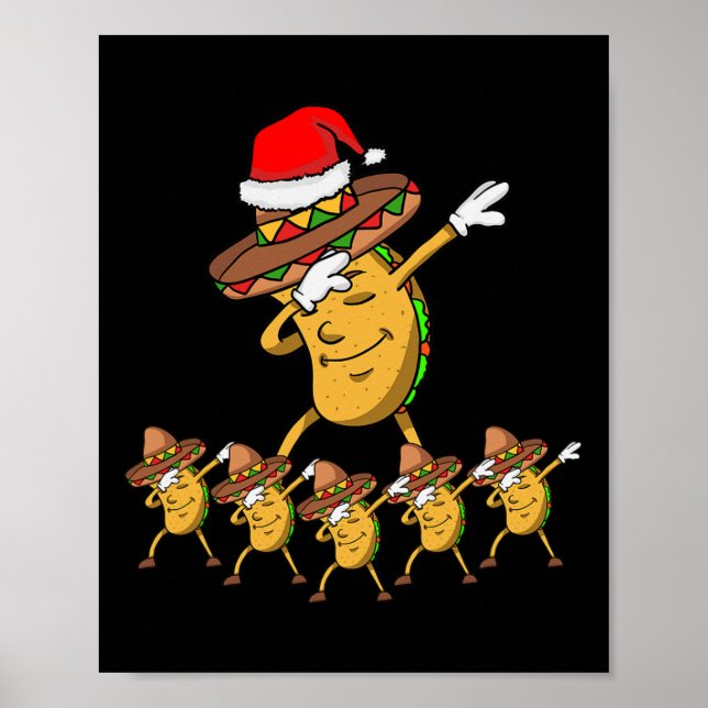 Dabbing Party jultaco Funny Dab Gift Poster (Framsidan)