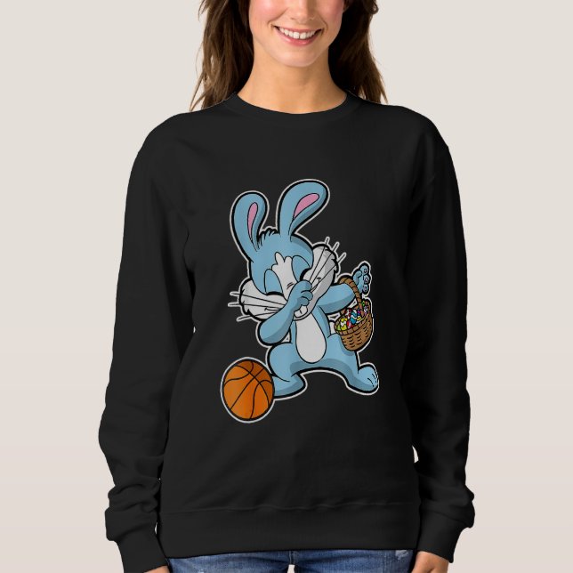 Dabbing Påskhare Basketball Basket Stuffer Boy T Shirt (Framsida)