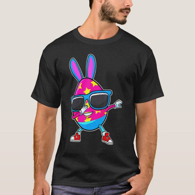 Dabbing Påskhare Egg Hunt Eggs Dab Dance Kids T Shirt (Framsida)