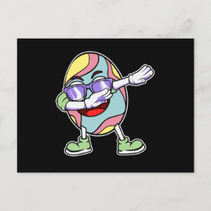 Dabbing Påskhare Egg Hunting Basket Kids Boys Vykort