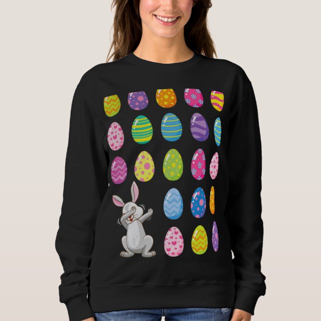 Dabbing Påskhare Rabbit Dance Eggs Boys Ki T Shirt (Framsida)