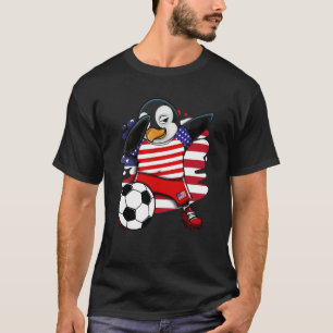 Dabbing Penguin America Soccer Fläkt Jersey Usa Fl T Shirt