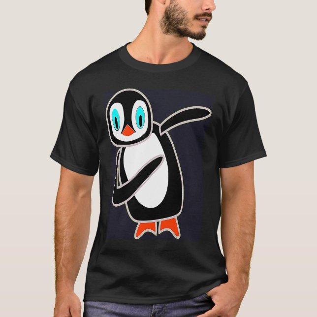 Dabbing Penguin Cool Penguin Dab Dance Dancing Cut T Shirt (Framsida)