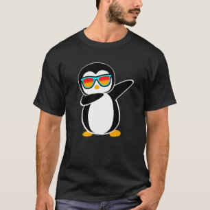 Dabbing Penguin Cute Animal Födelsedagsfest T Shirt