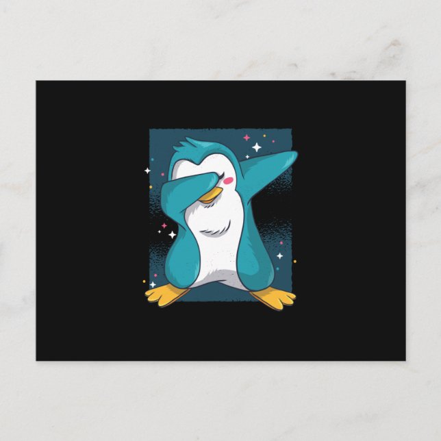 Dabbing Penguin Dab Penguin Vykort (Framsida)
