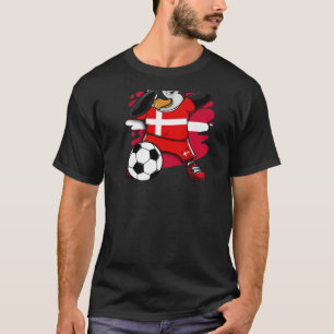 Dabbing Penguin Danske Ocer Fläkt Jersey Footbal T Shirt